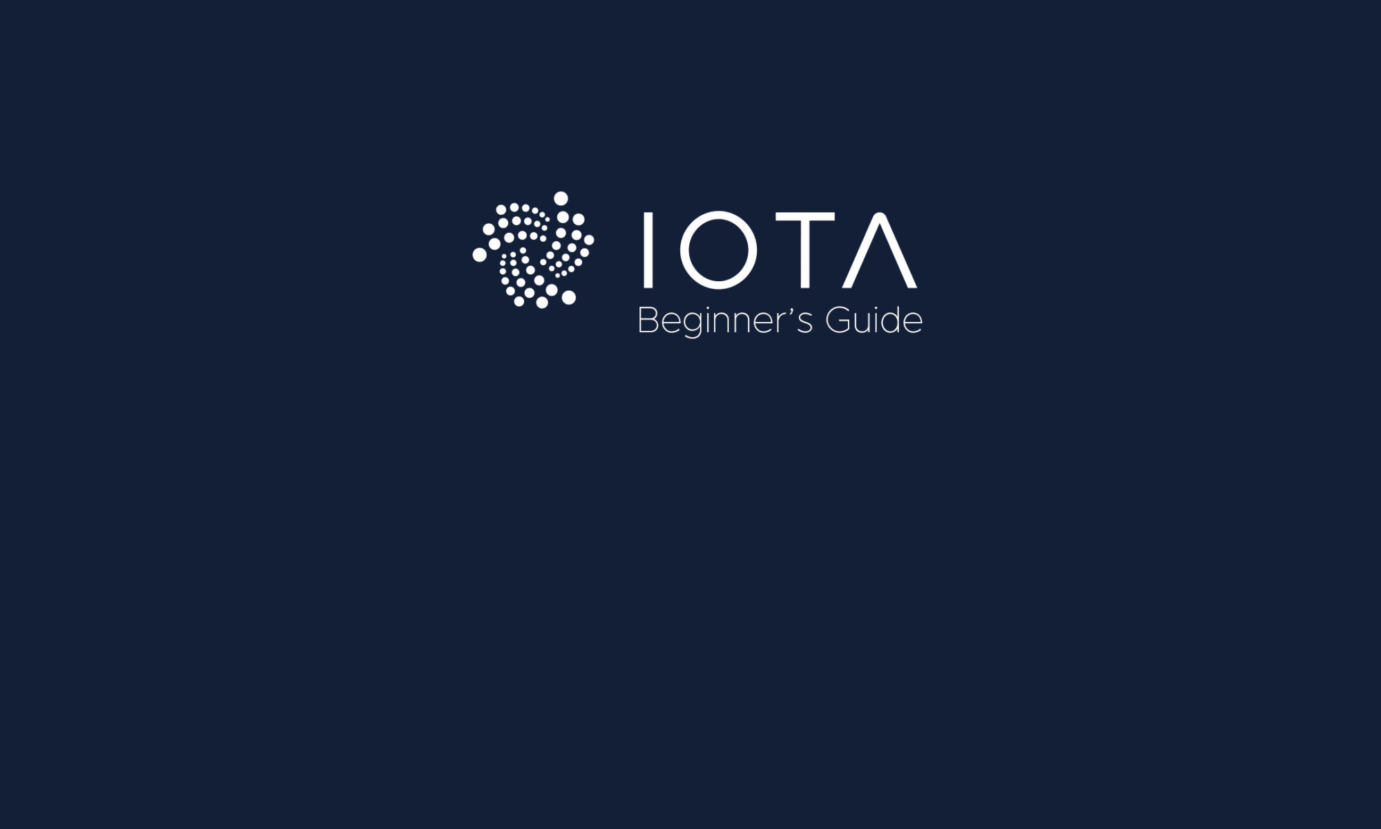 IOTA Beginners Guide